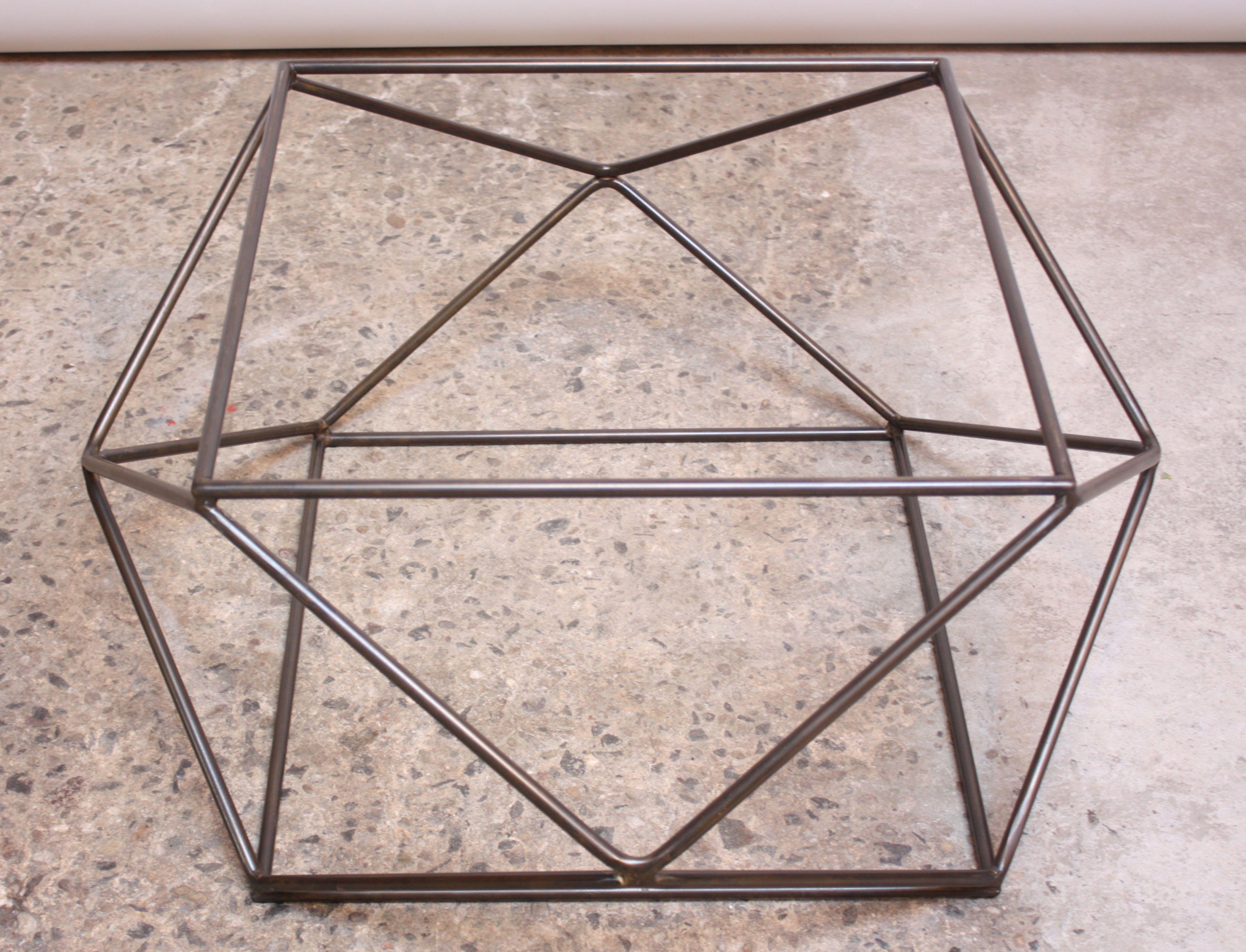 Geometric Bronze Coffee Table by Milo Baughman for Directional For Sale 9