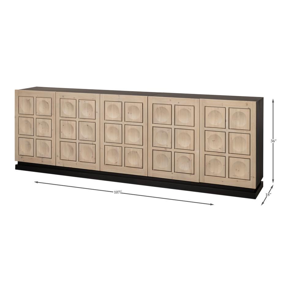 Credenza geometrica brutalista in vendita 3