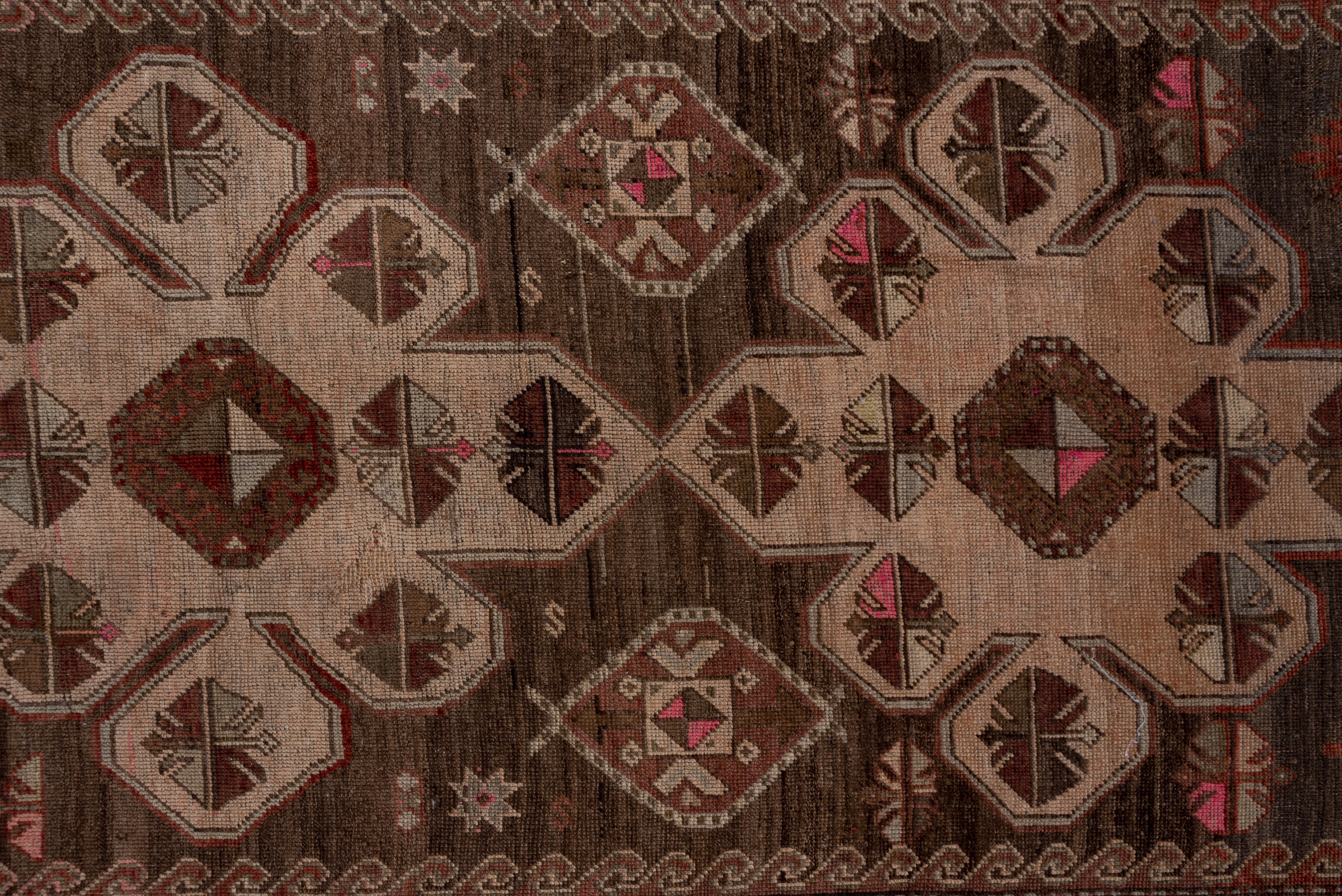 Hand-Knotted Antique Tribal Caucasian Carpet, Circa 1910s For Sale