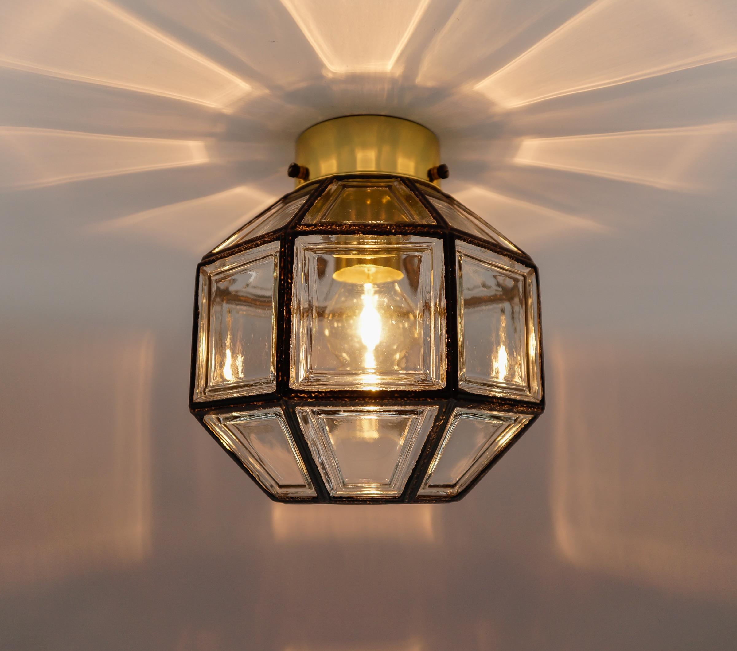 Geometric Ceilin Lamp by Limburg - Flush Mount, Germany, 1960s In Good Condition For Sale In Nürnberg, Bayern