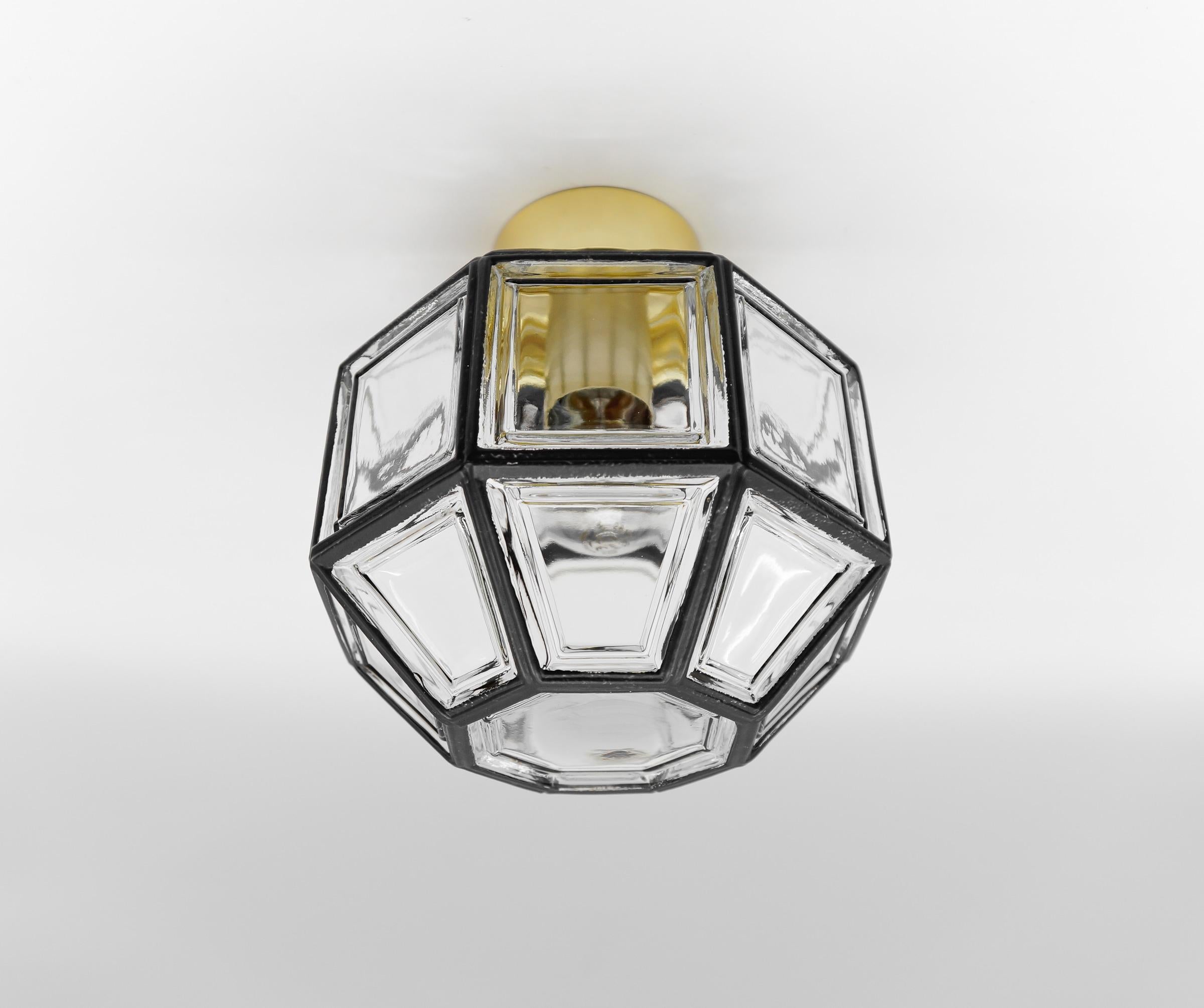 Mid-20th Century Geometric Ceilin Lamp by Limburg - Flush Mount, Germany, 1960s For Sale