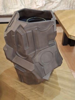 Geometric ceramic vase by Gille Caffier , limited edition 2016, n°27/90