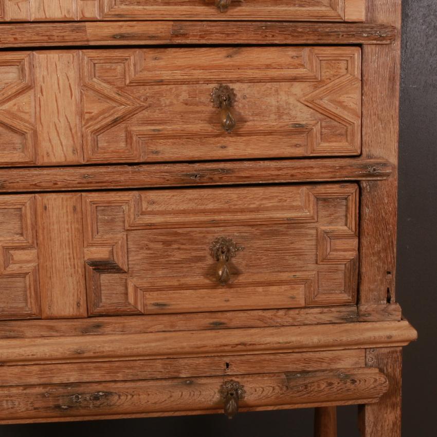 European Geometric Chest of Drawers on Stand