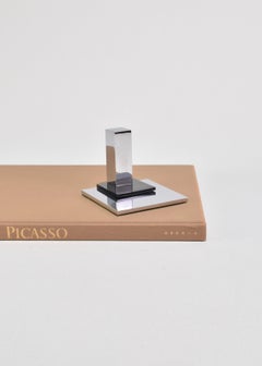 Geometric Chrome Bookends