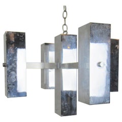 Geometric Chrome Chandelier