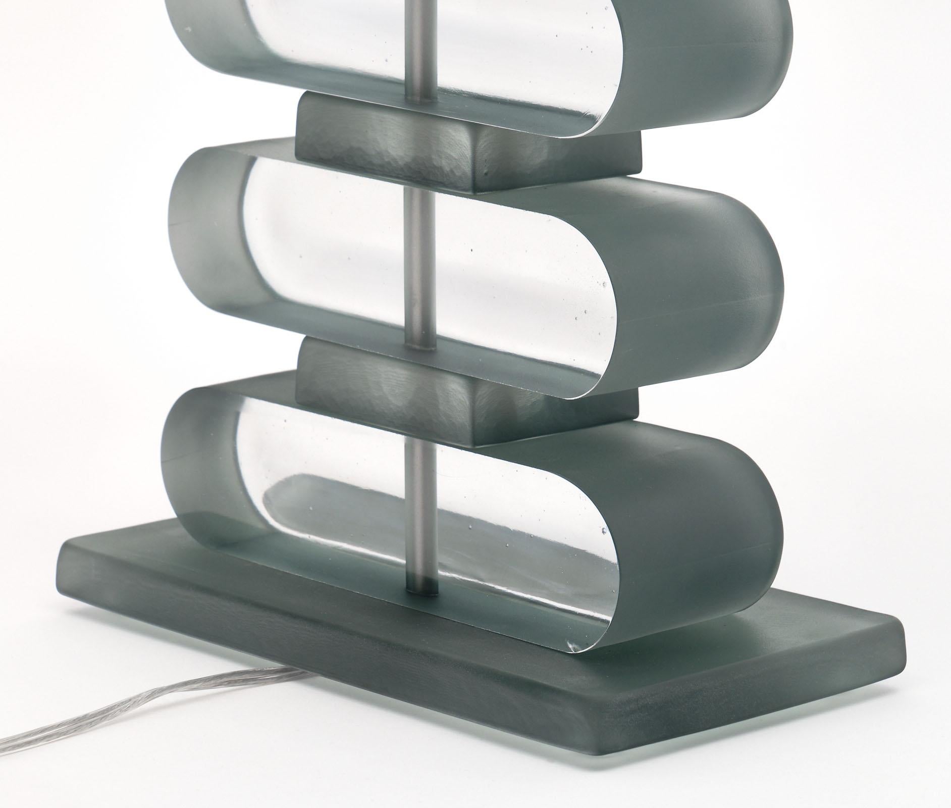Lámparas geométricas de cristal de Murano transparente en venta 4