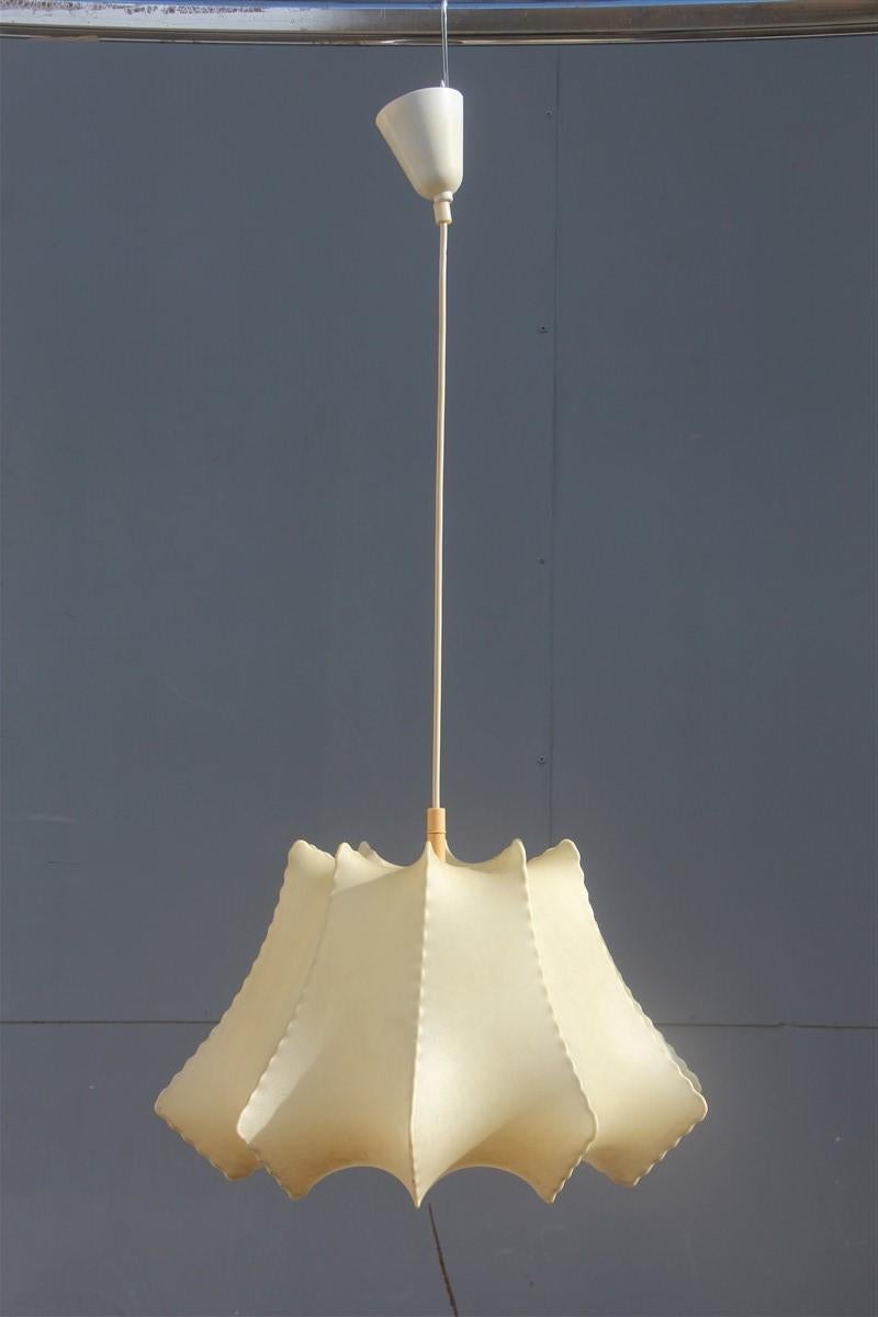 Geometric Coccon Italian chandelier 1960 Castiglioni style
Measures: Height total cm.90
1-light bulb E27 Max 80 watt.