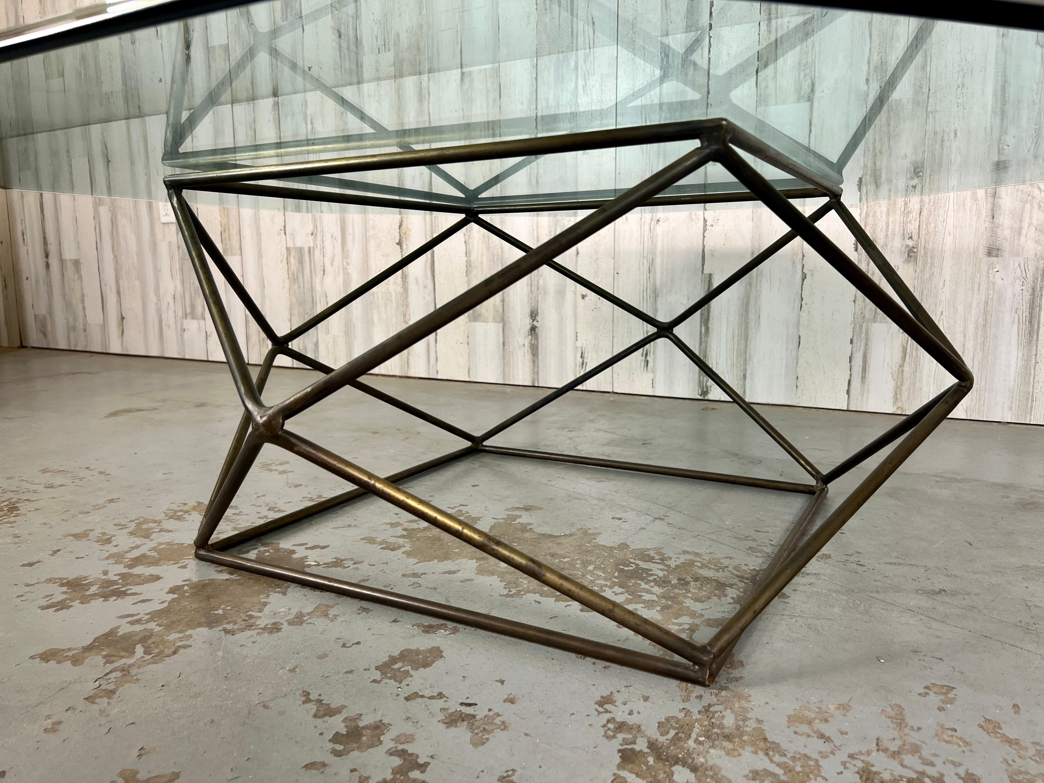 Geometric Coffee Table by Milo Baughman for Directional For Sale 2