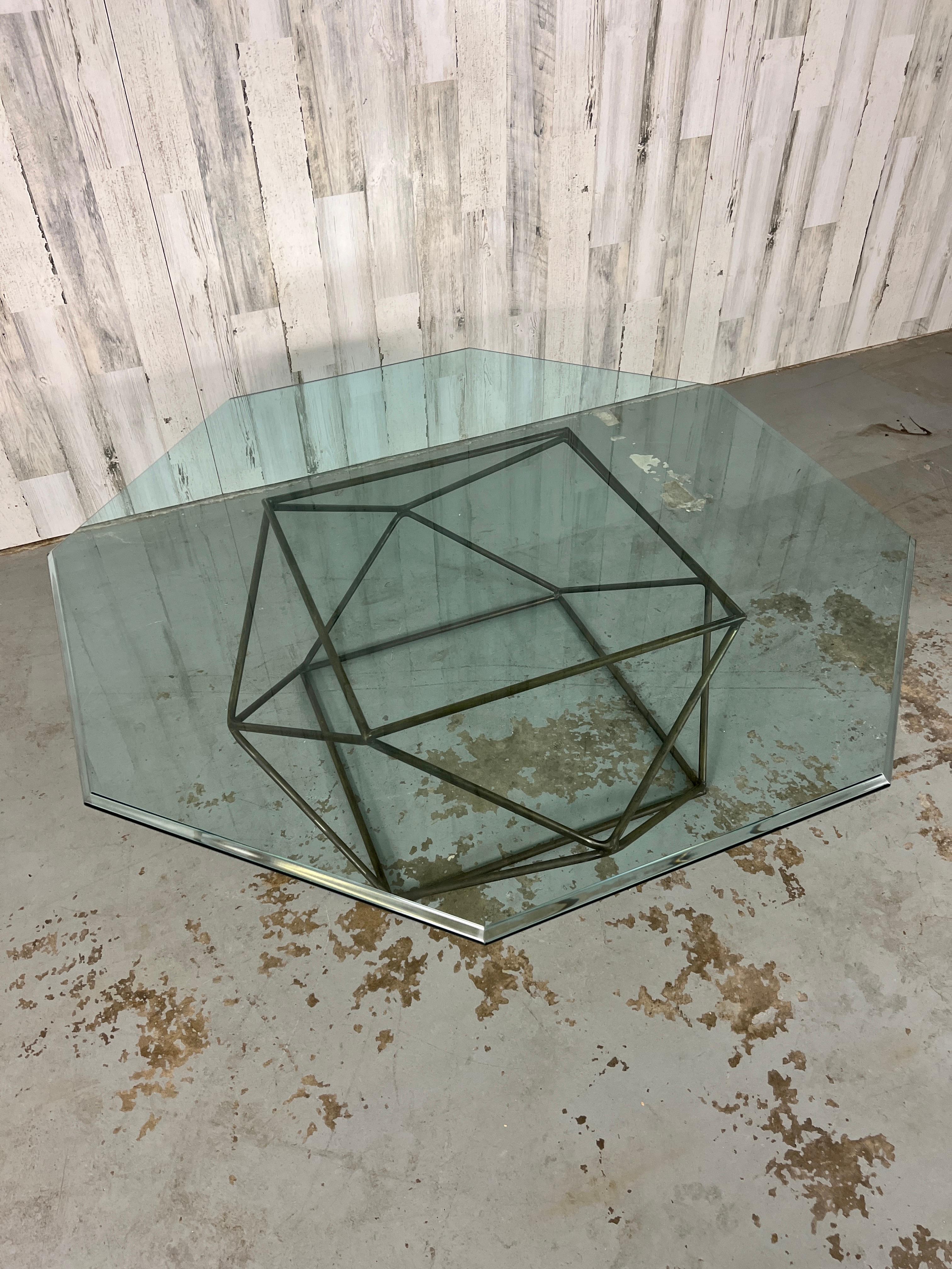 Geometric Coffee Table by Milo Baughman for Directional For Sale 4
