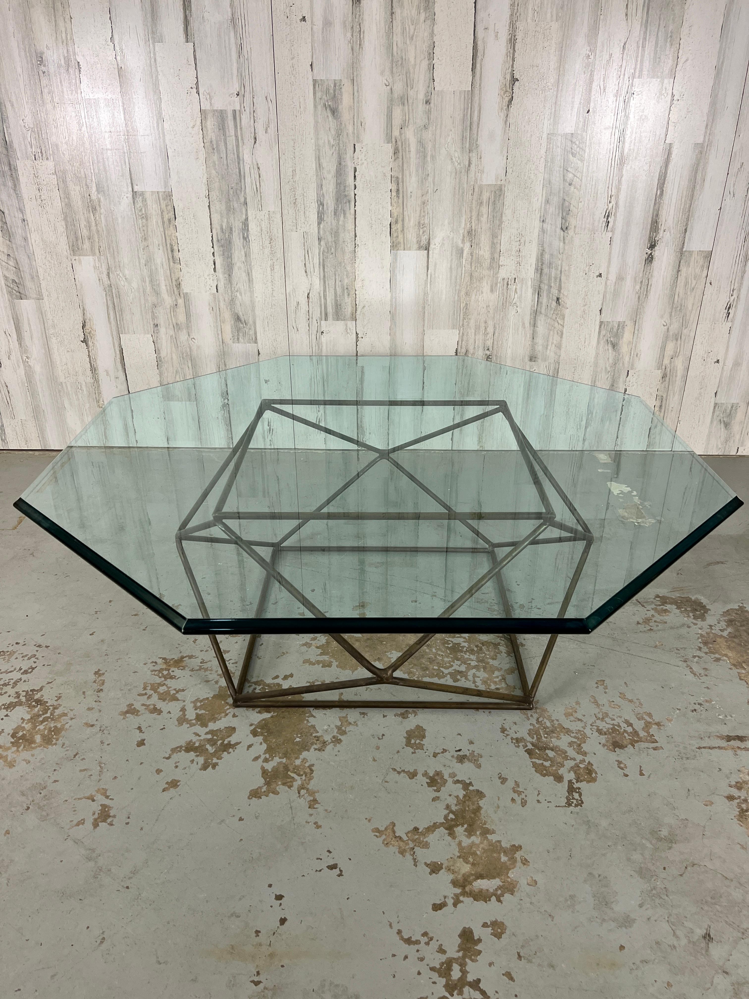 Mid-Century Modern Geometric Coffee Table by Milo Baughman for Directional For Sale