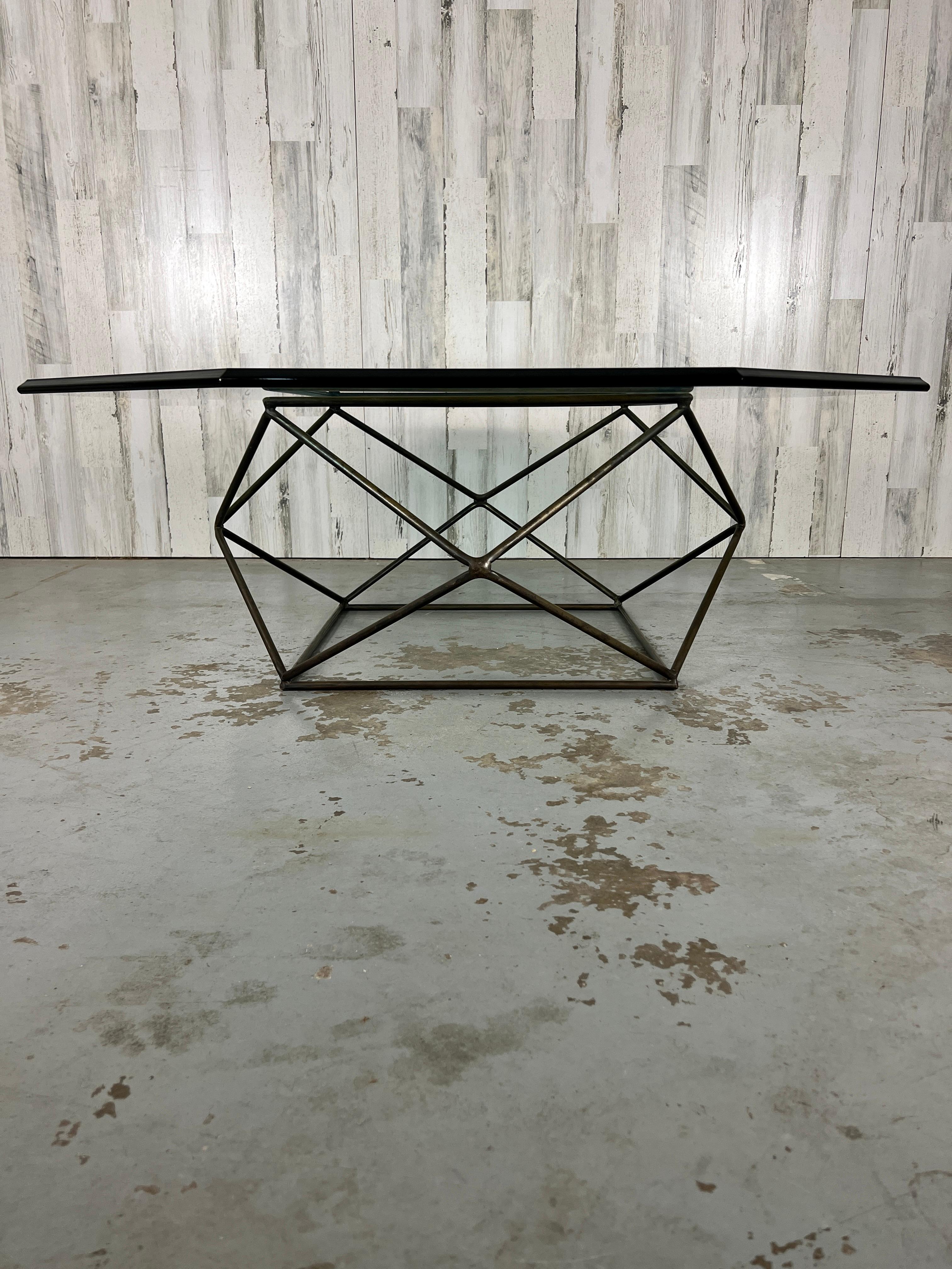 North American Geometric Coffee Table by Milo Baughman for Directional For Sale