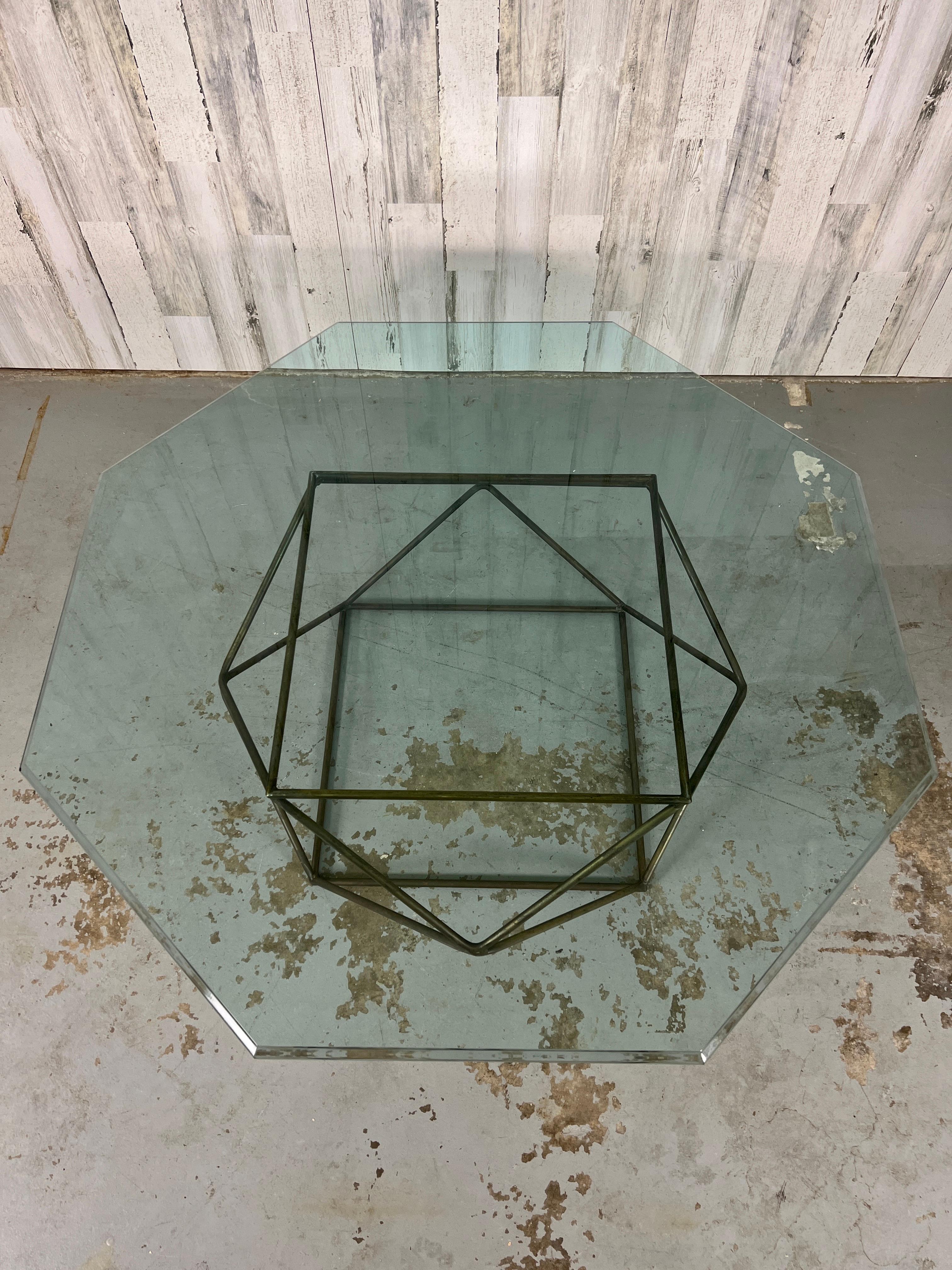 Geometric Coffee Table by Milo Baughman for Directional In Good Condition For Sale In Denton, TX