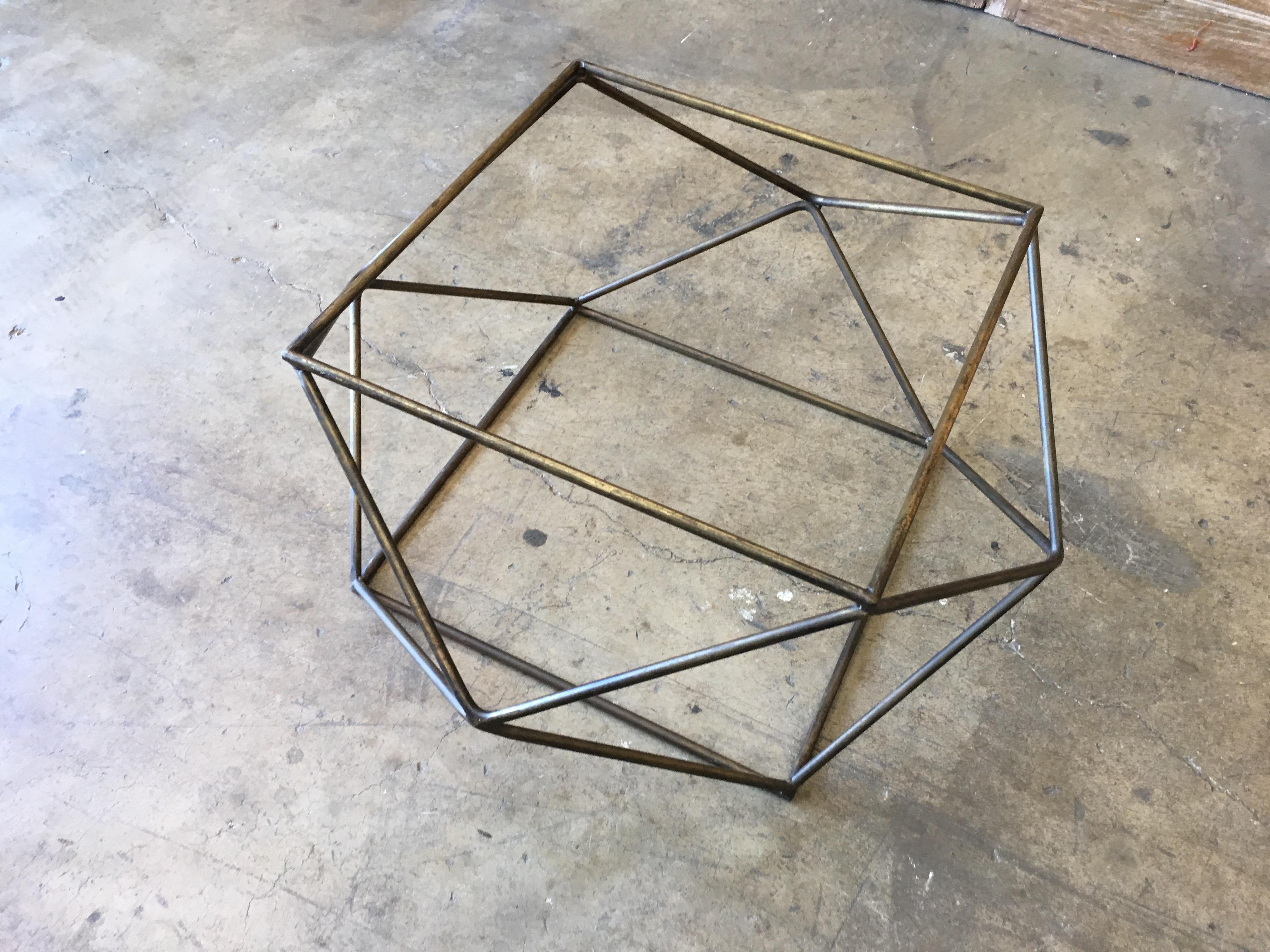 Glass Geometric Coffee Table by Milo Baughman for Directional