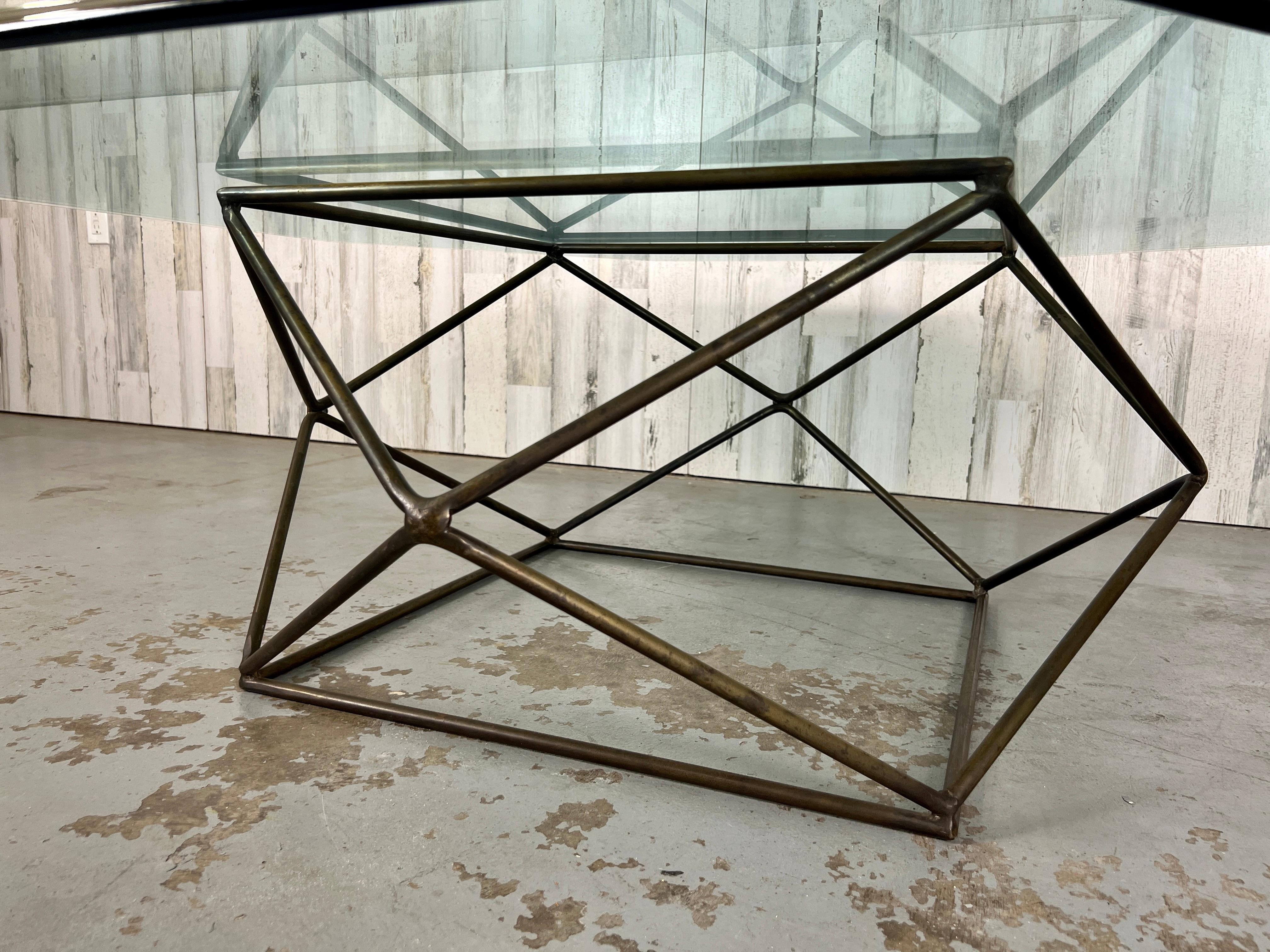 Geometric Coffee Table by Milo Baughman for Directional For Sale 1