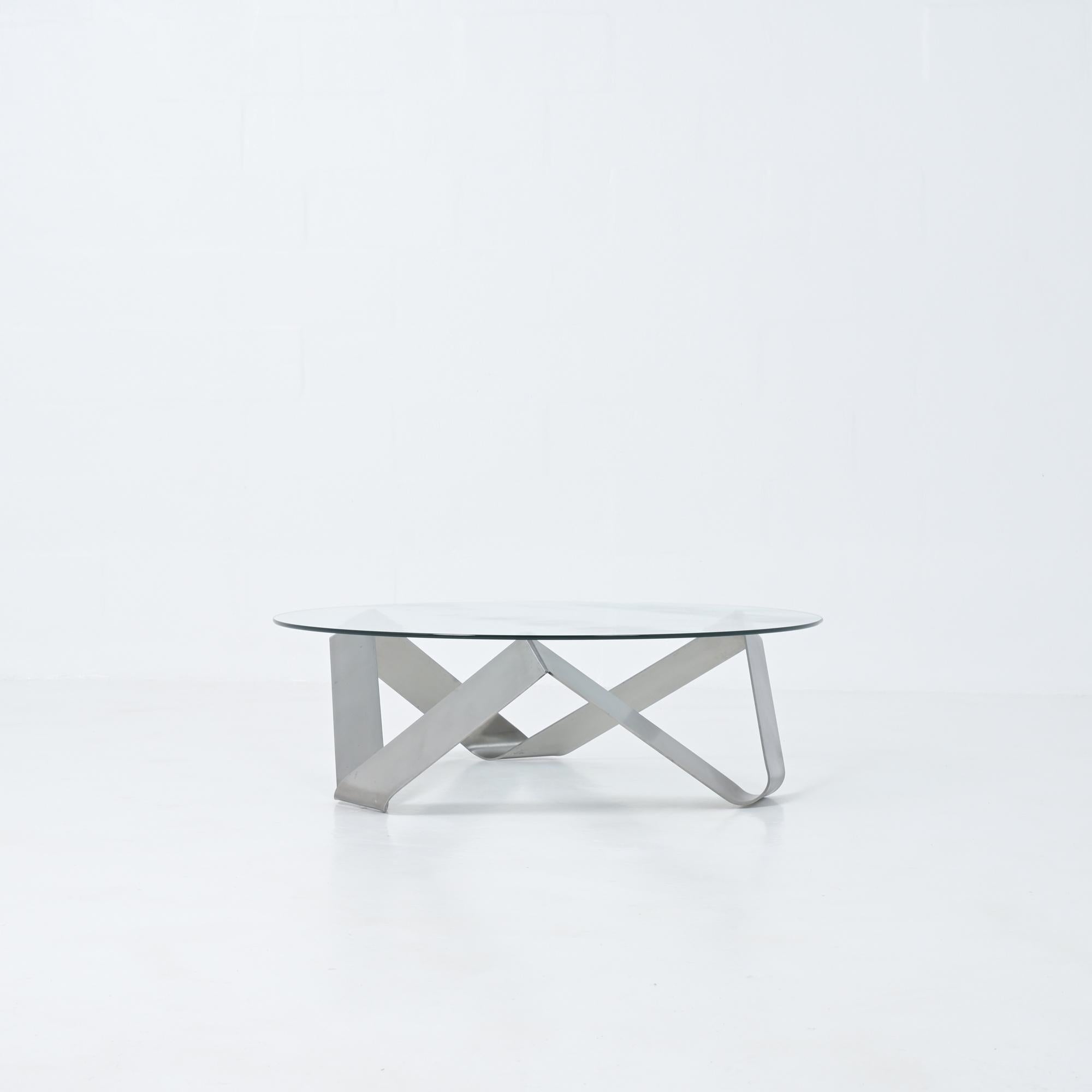 Acier inoxydable Geometric Coffee Table en vente