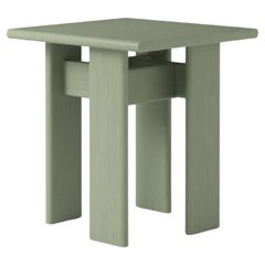 Geometric Coffee Table in Sage Green Ash Wood — Archipen 1 by NOOM