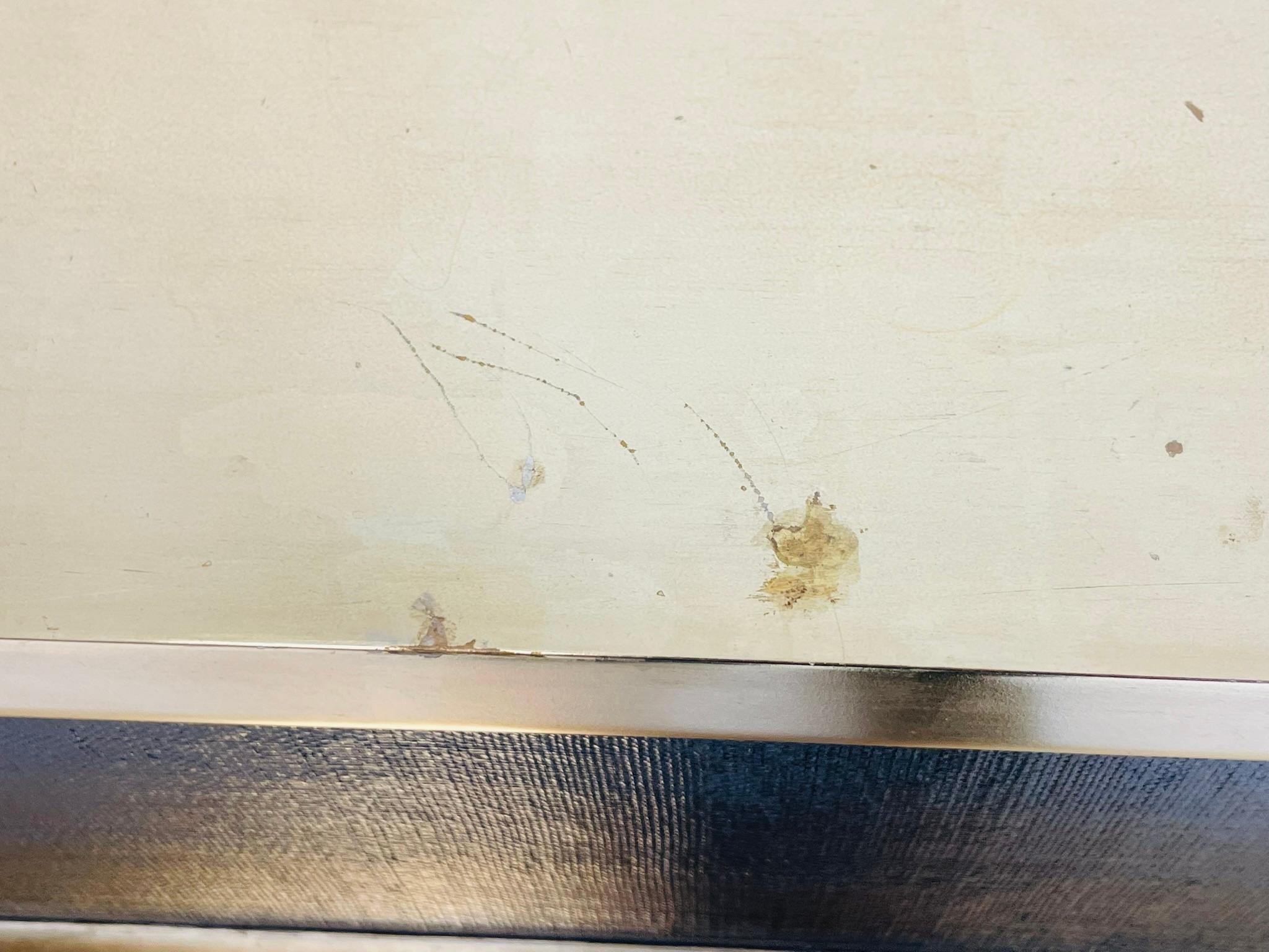 Tavolo da console geometrico in foglia d'argento di Meuble Decor, Los Angeles in vendita 14