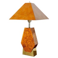 Geometric Cork Shade Table Lamp