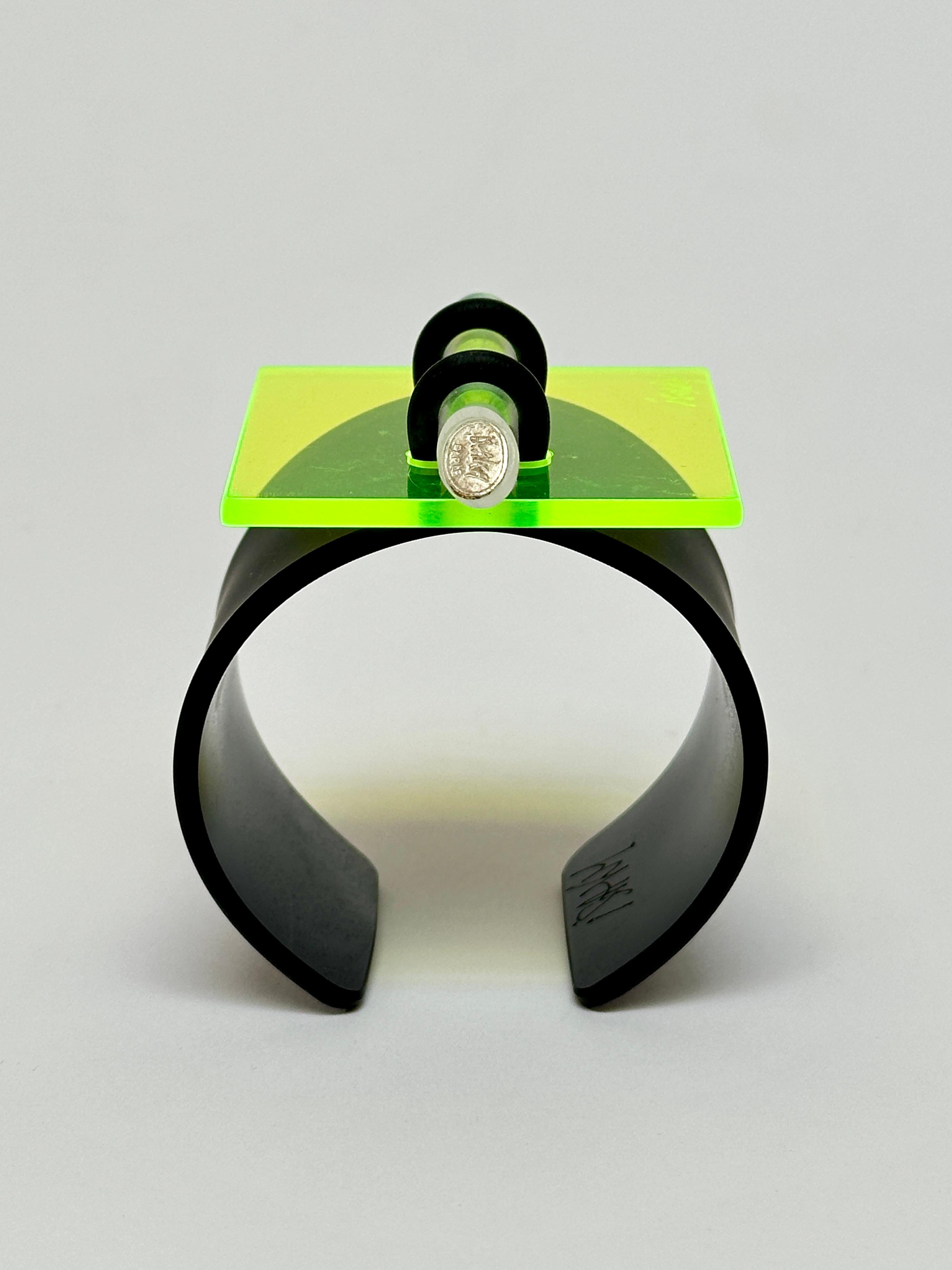 French Geometric Cuff, Isaky, Paris c. 1980 For Sale