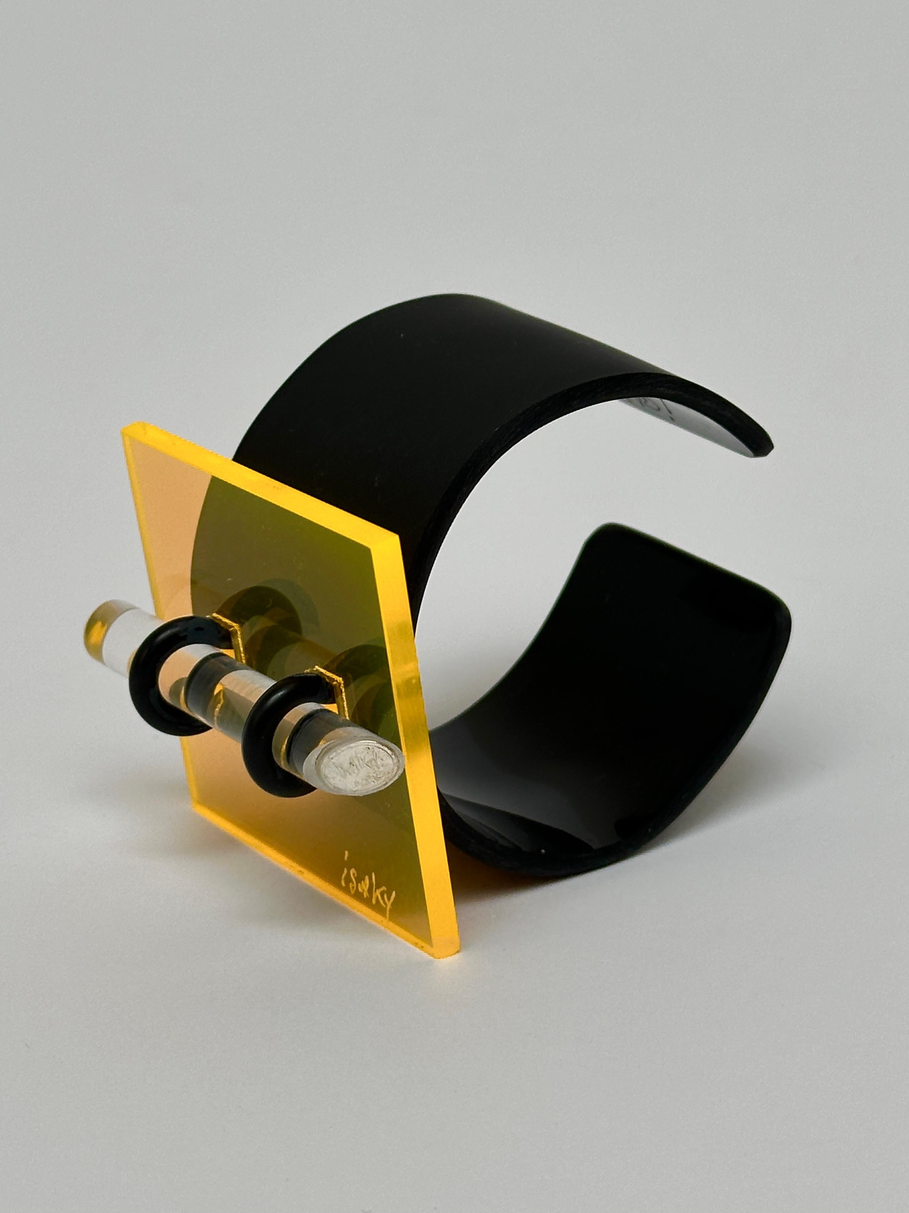 French Geometric Cuff, Isaky, Paris c. 1980 For Sale
