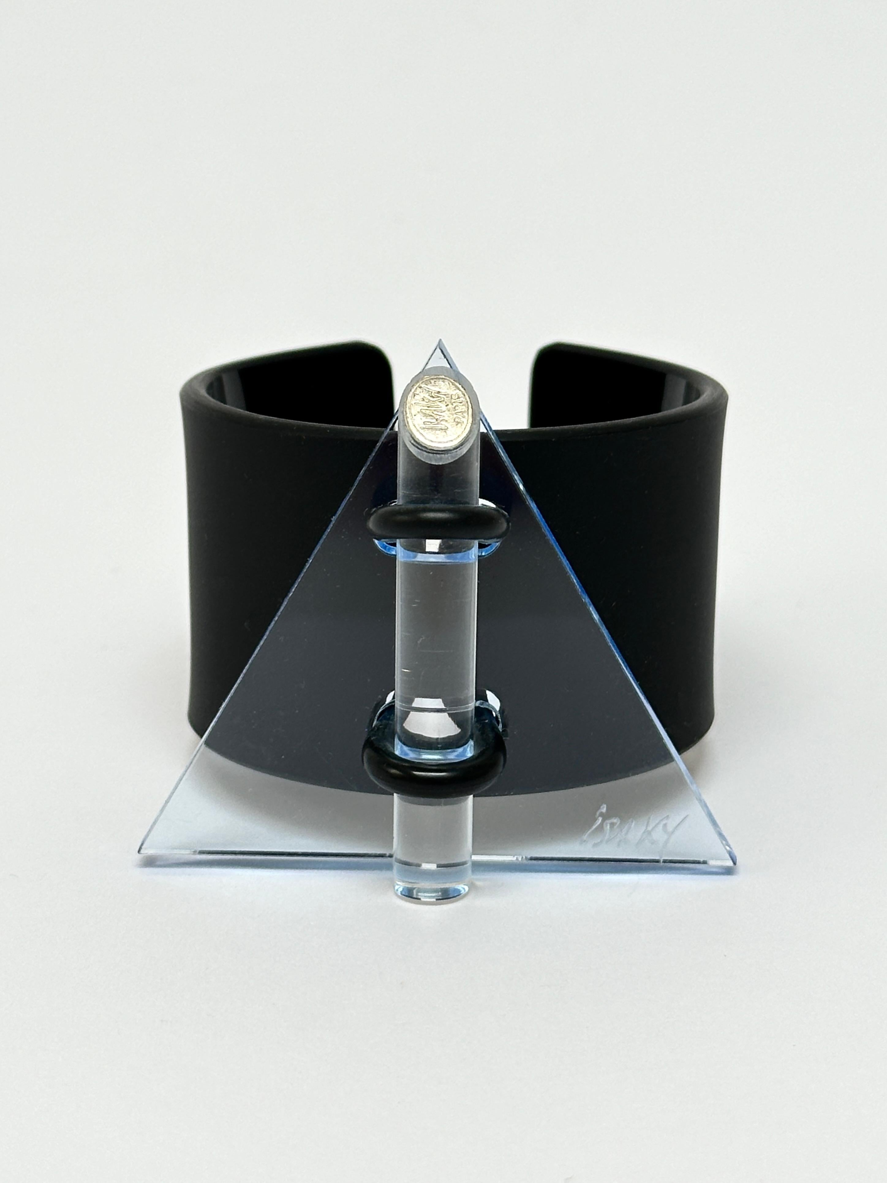 French Geometric Cuff, Isaky, Paris c. 1980 For Sale