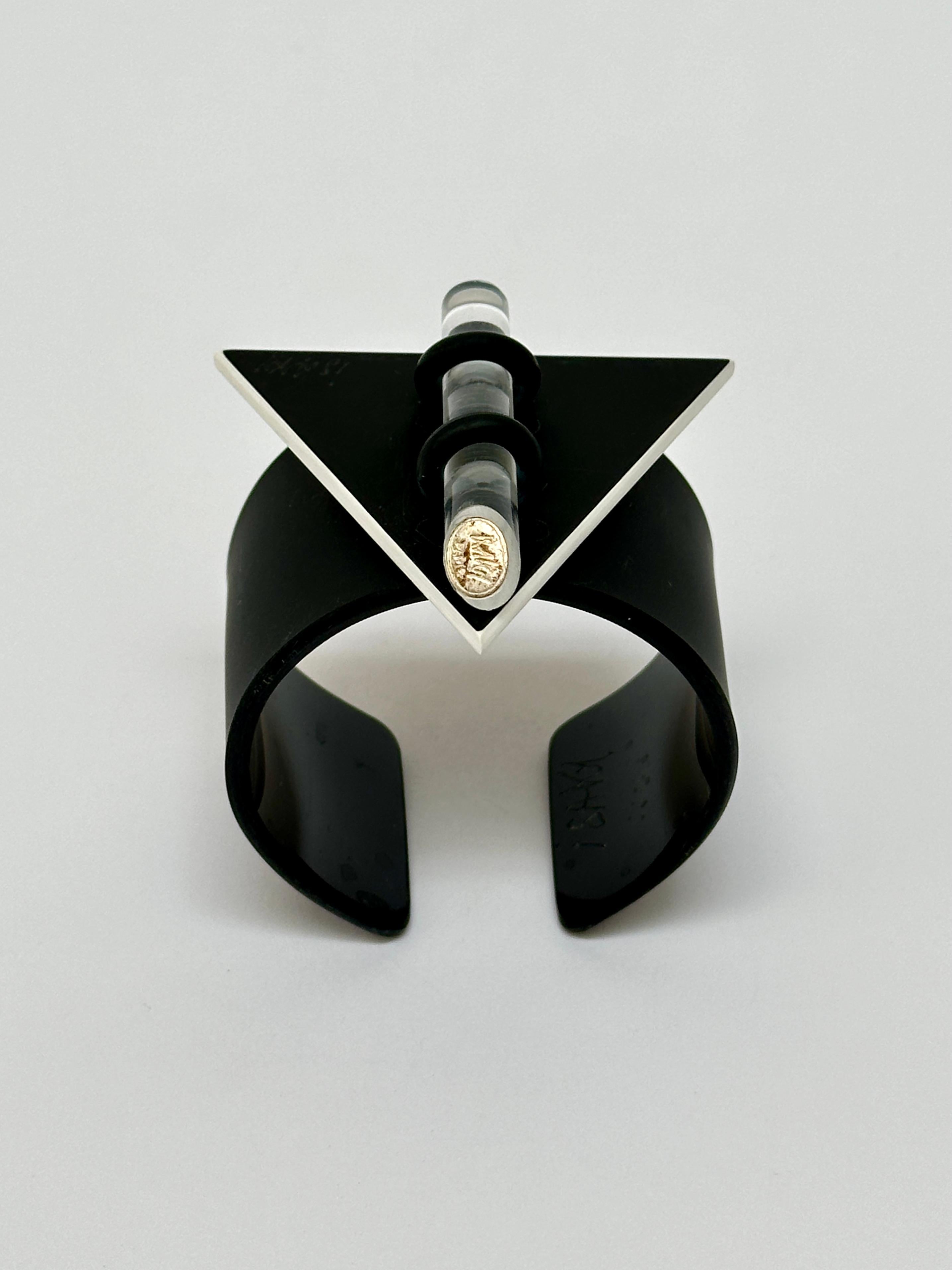 French Geometric Cuff, Isaky, Paris c. 1980 For Sale