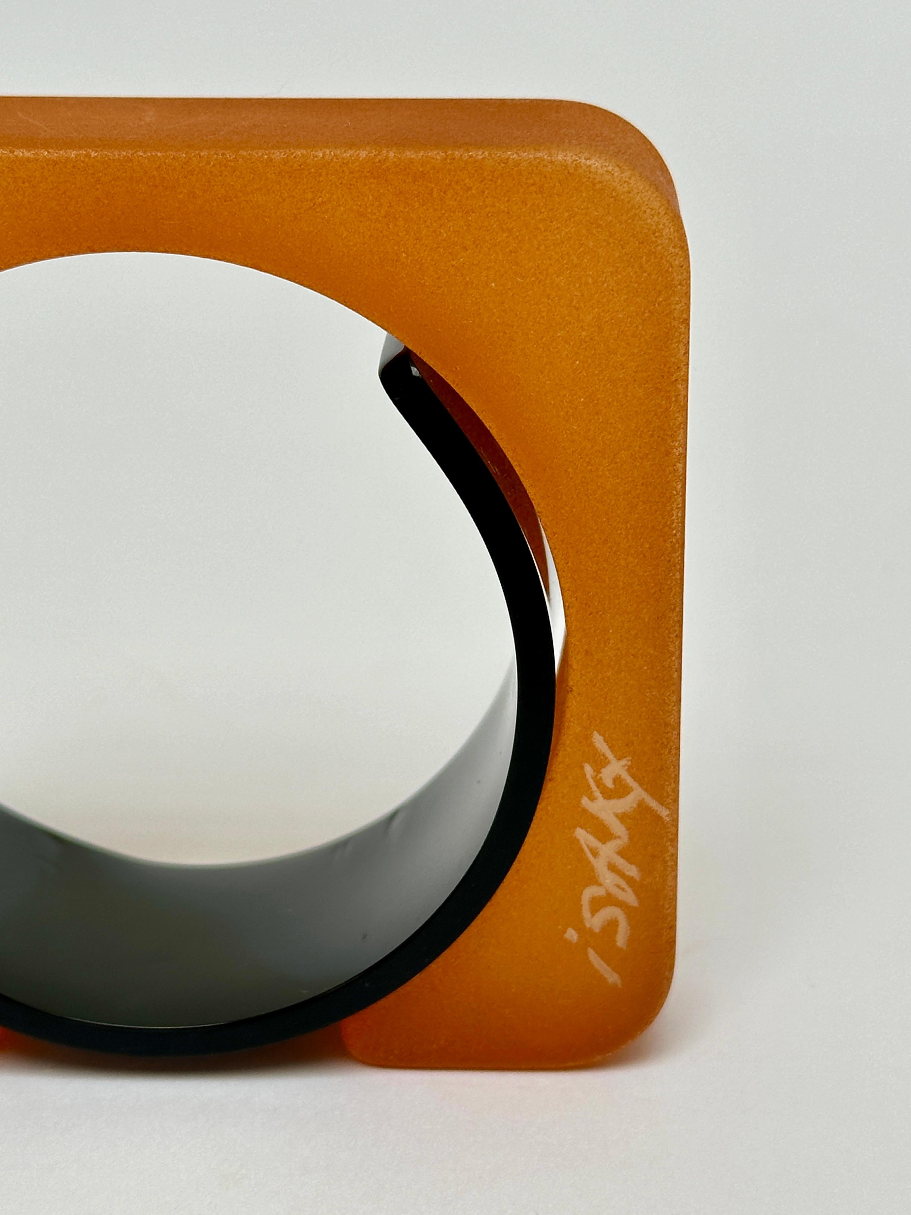 Sandblasted Geometric Cuff, Isaky, Paris c. 1980 For Sale