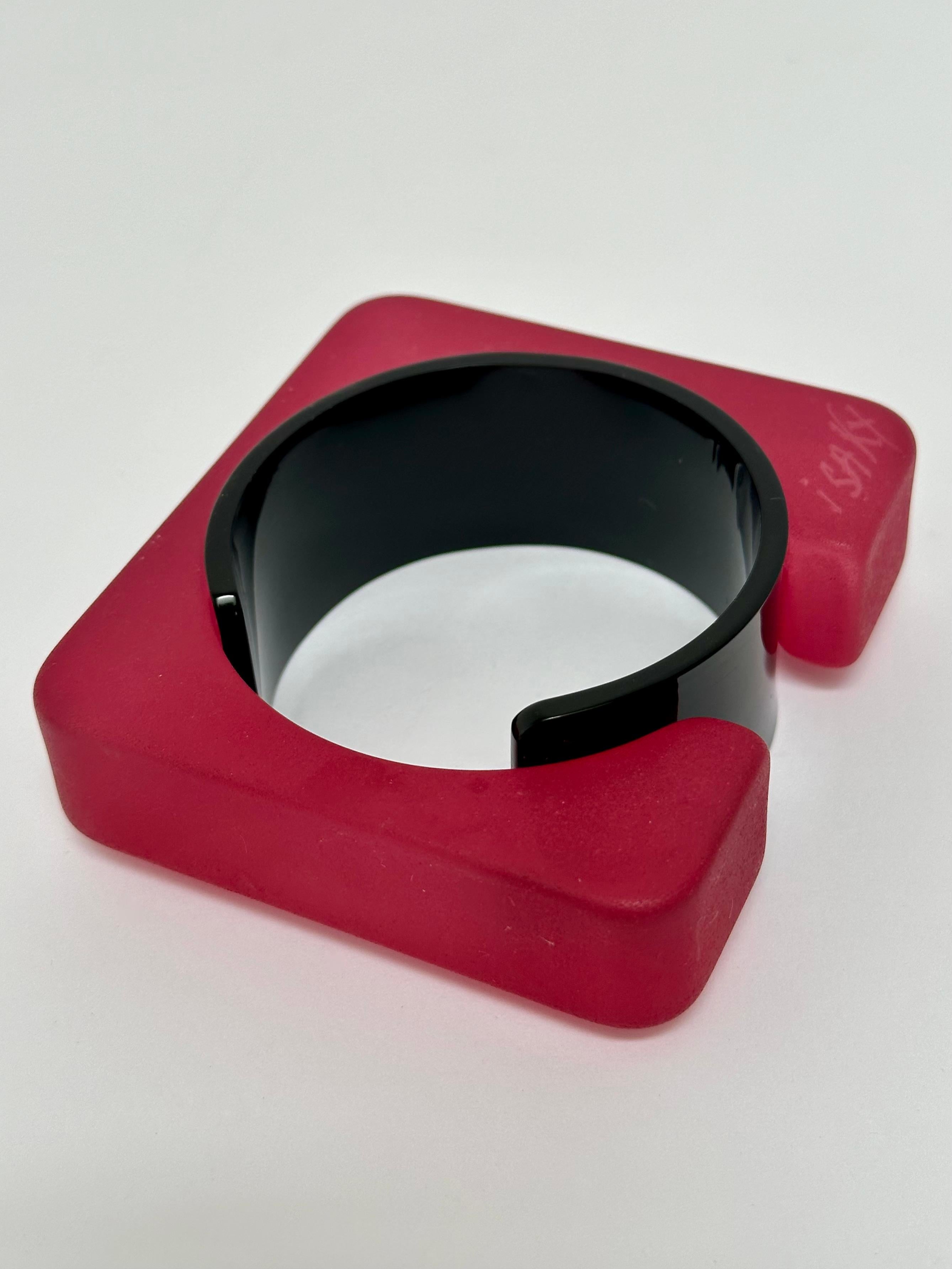 Sandblasted Geometric Cuff, Isaky, Paris c. 1980 For Sale