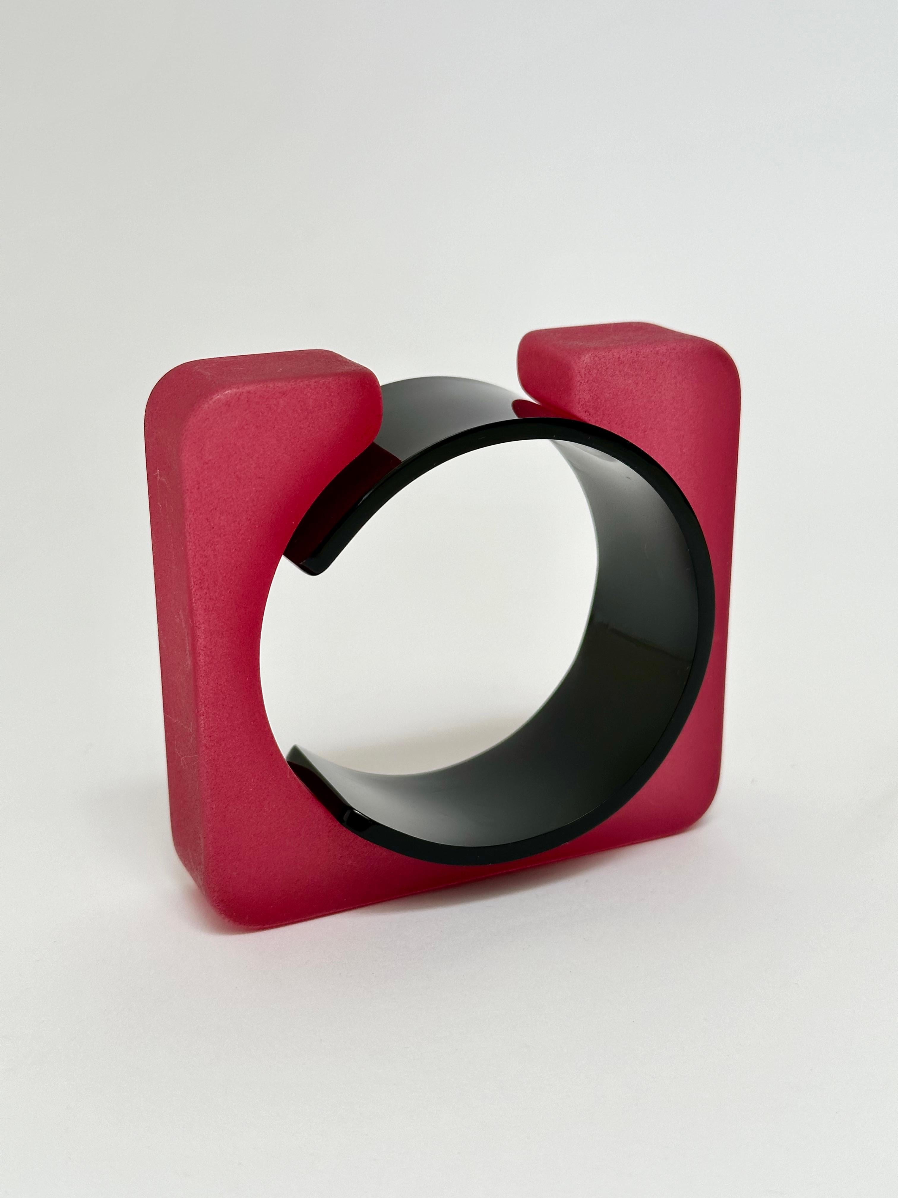 Resin Geometric Cuff, Isaky, Paris c. 1980 For Sale