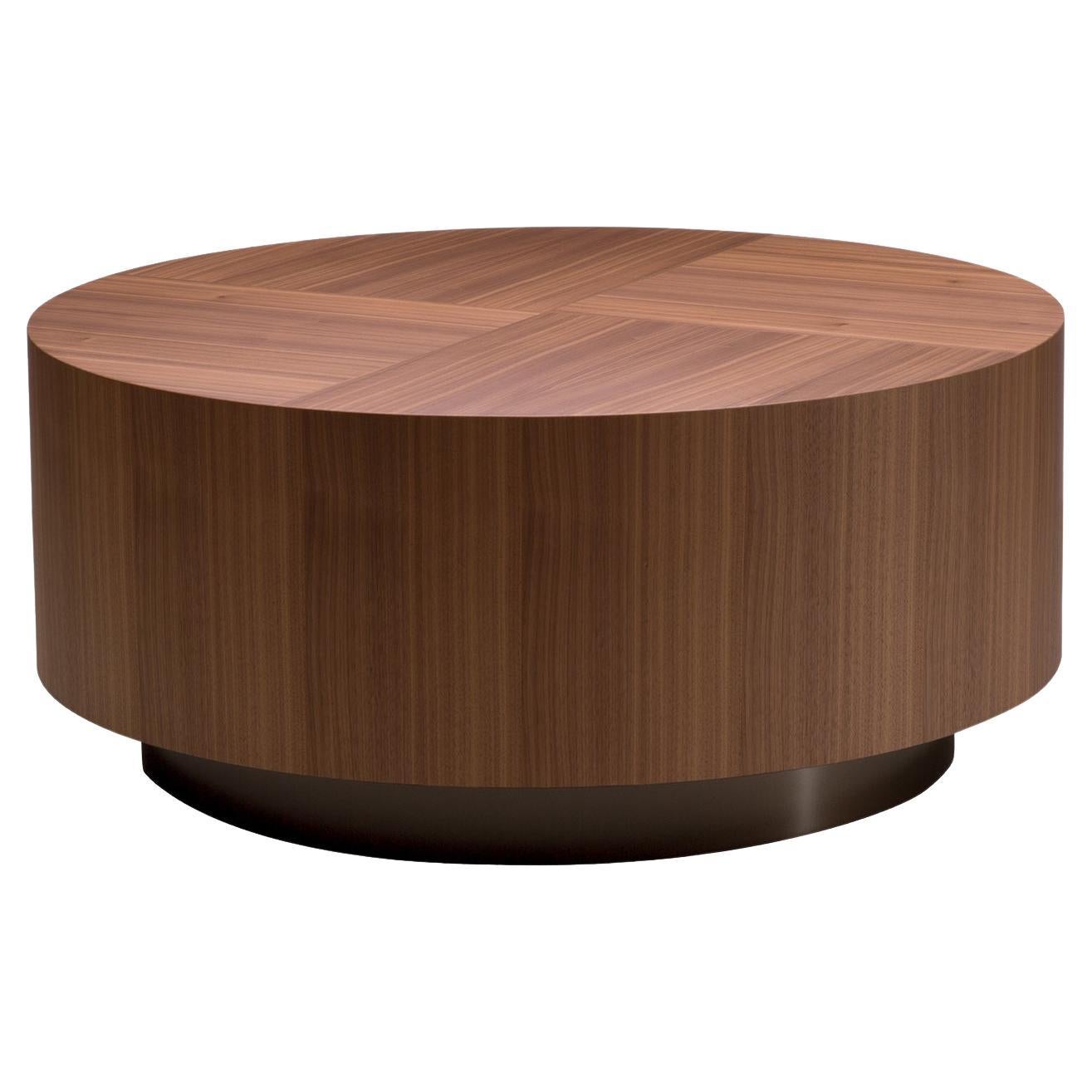 Geometric Cylindrical Canaletto Coffee Table For Sale