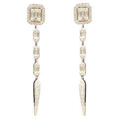 Pendants d'oreilles géométriques en or massif 14k (certifié)
