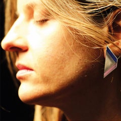 Boucles d'oreilles « Geometric Delaware » en or 9 carats par Ornamento e Delitto