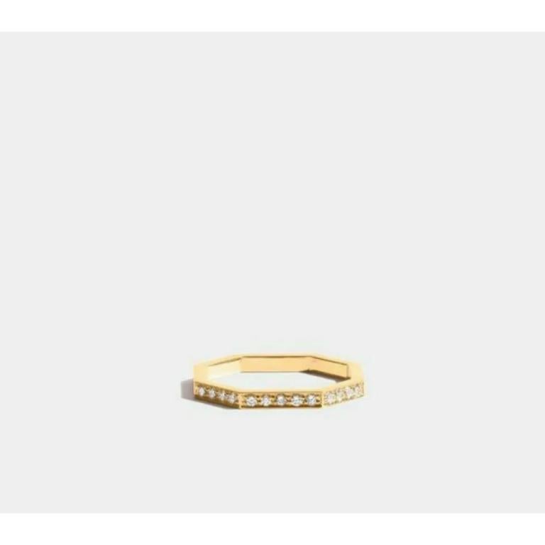 Geometric Design Diamond Ring 14k Solid Gold Octagon Diamond Minimalist Ring
Light weight can be worn everyday

Additional information:
Condition: New without tags: A brand-new, unused, and unworn item (including handmade items) that is not in