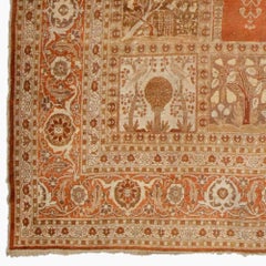Geometric Design Wool Antique Rug - 19th Century