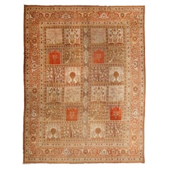 Geometric Design Wool Antique Rug - 19th Century
