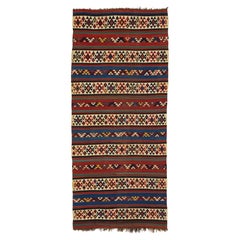 Tappeto in lana Kilim turco vintage dal design geometrico