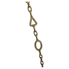 Geometric diamond bracelet 18KT gold 10 grams