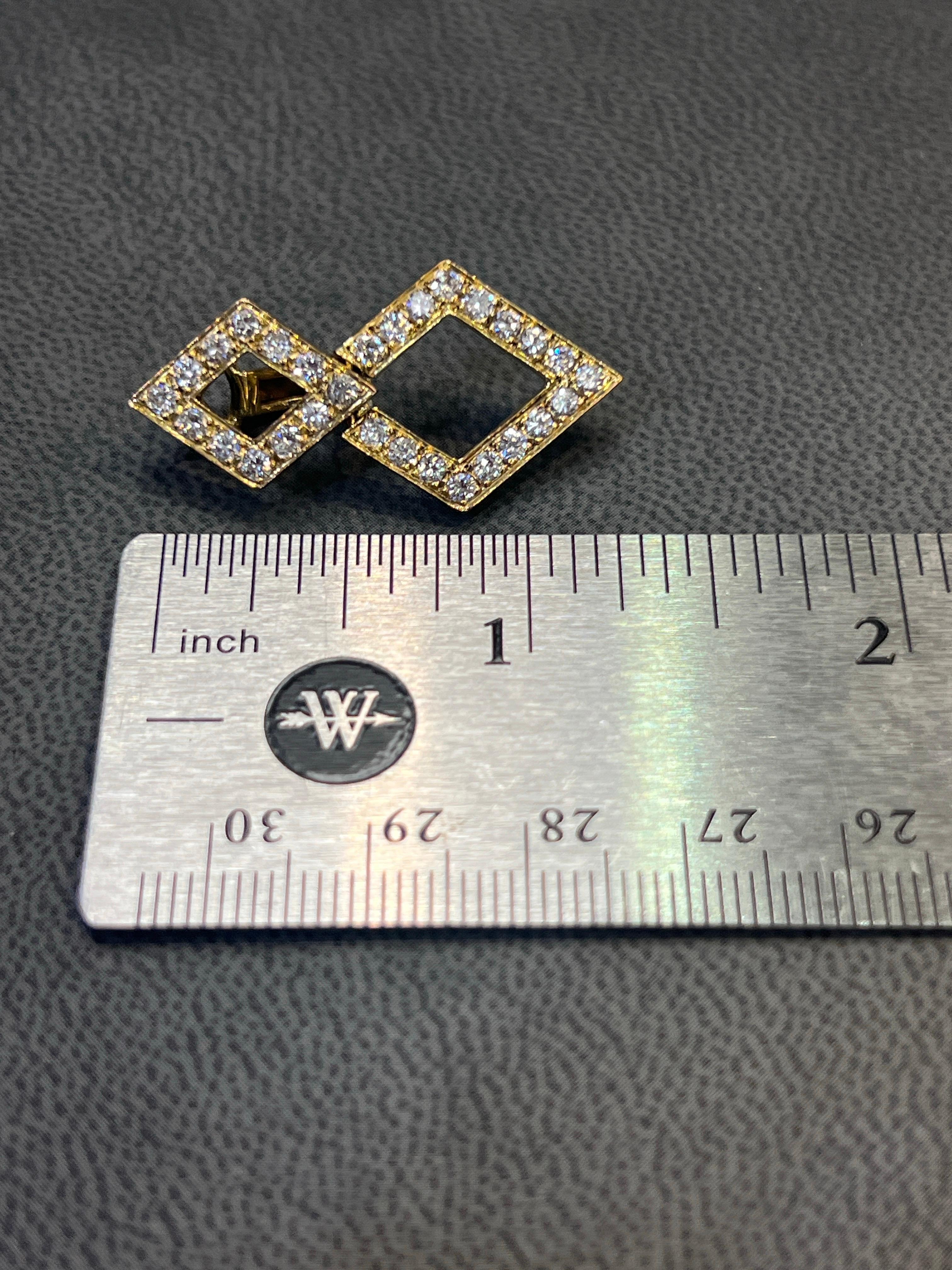 Geometric Diamond Earrings For Sale 2