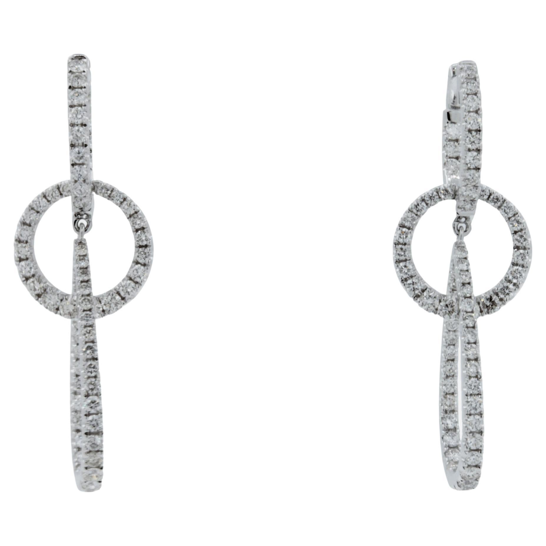 Geometric Modernist Gold Earrings For Sale at 1stDibs