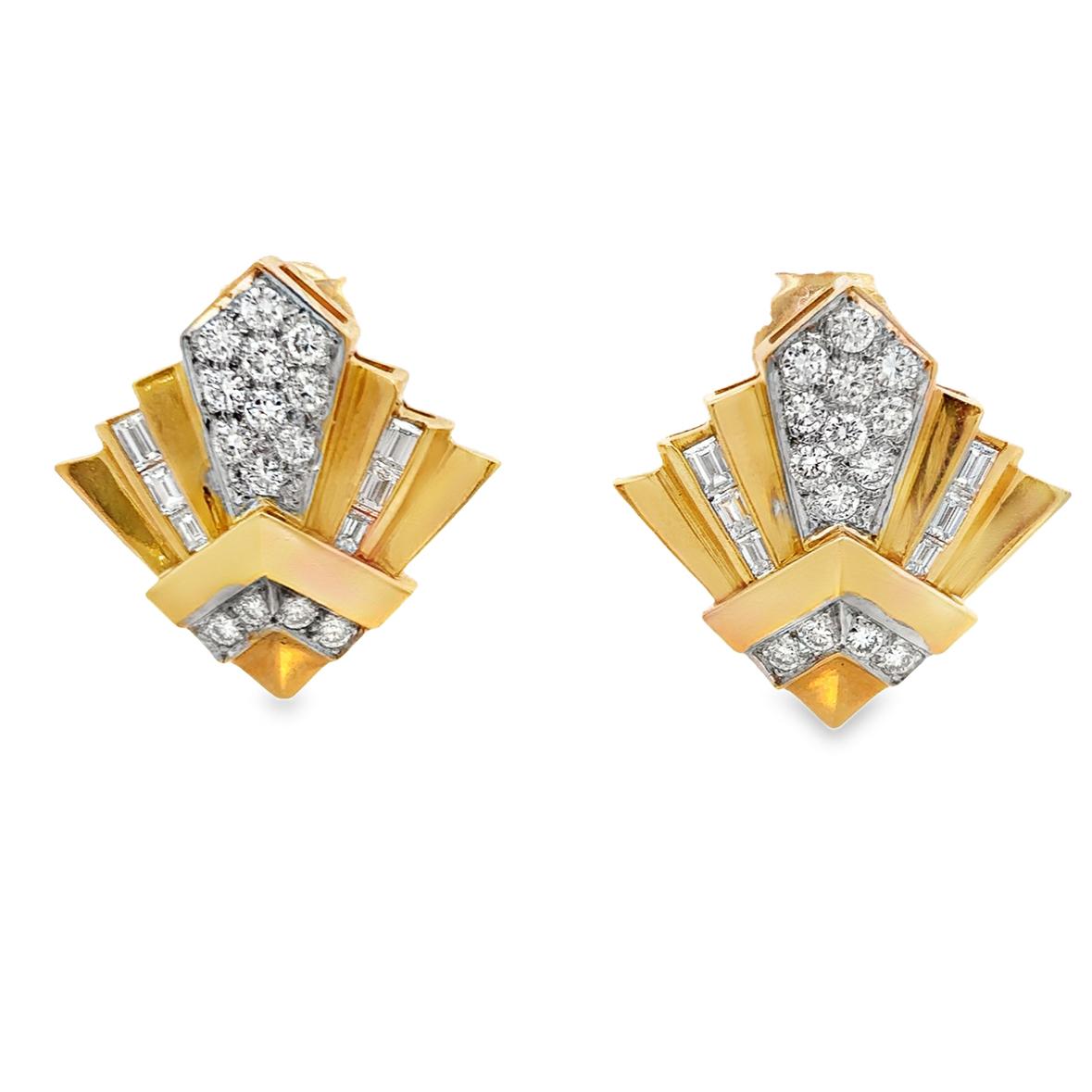 Boucles d
oreilles diamant géométriques