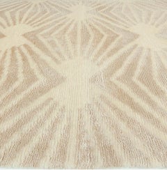 Geometric Diamond High-Low Rug "Sunburst Diamond" by Doris Leslie Blau