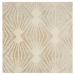 Geometric Diamond High-Low Rug "Sunburst Diamond" by Doris Leslie Blau