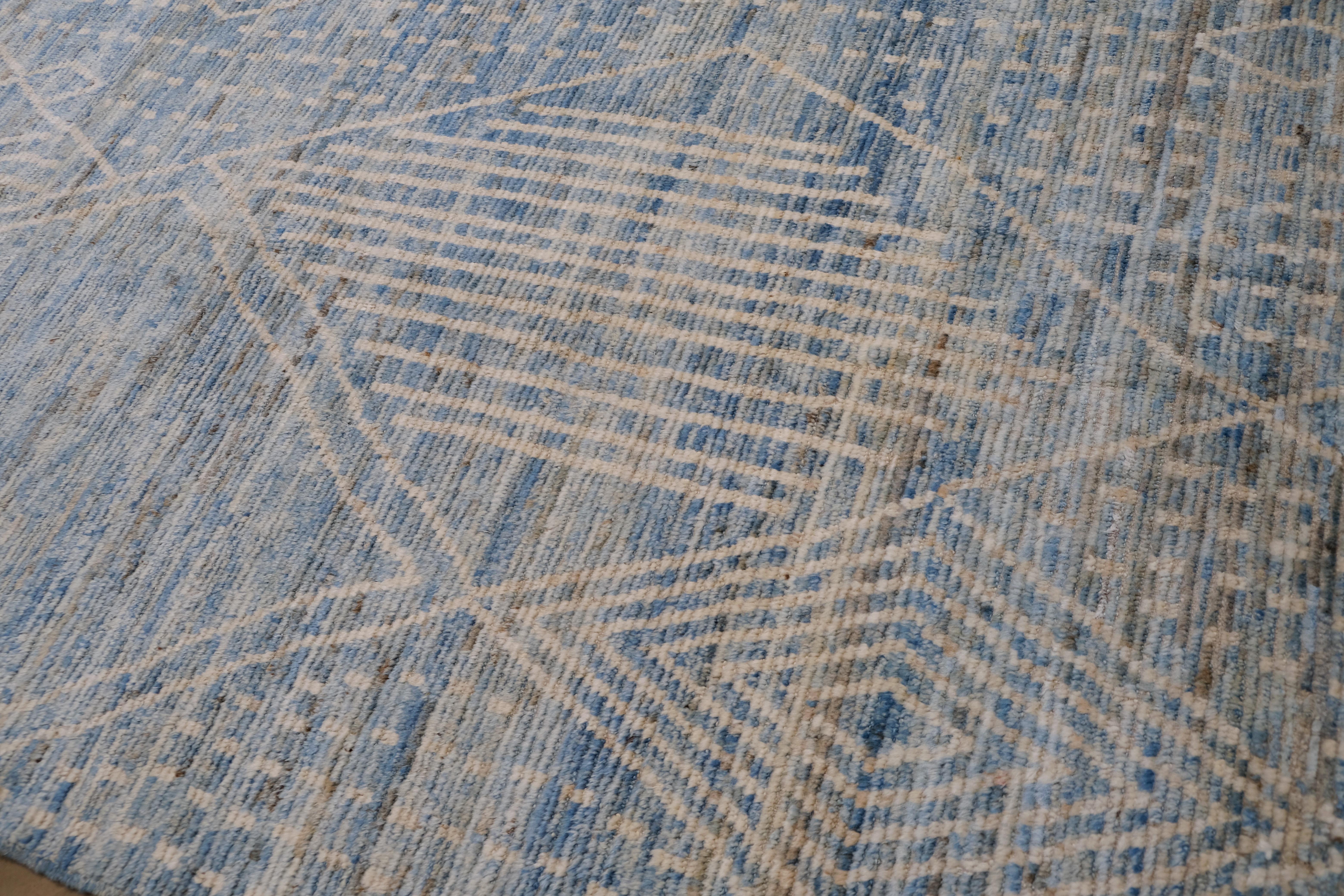 Afghan Tapis géométrique à motifs de diamants 13'8''x16'6'' en vente