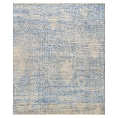 Geometric Diamond Patterned Wool Rug 13'8''x16'6''