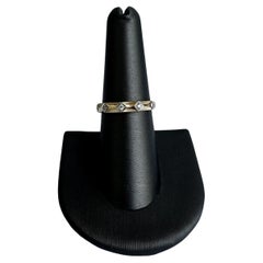 Anello con diamante geometrico in oro giallo 10kt - diamanti GH SI 0,10ctw, misura 7, nuovo