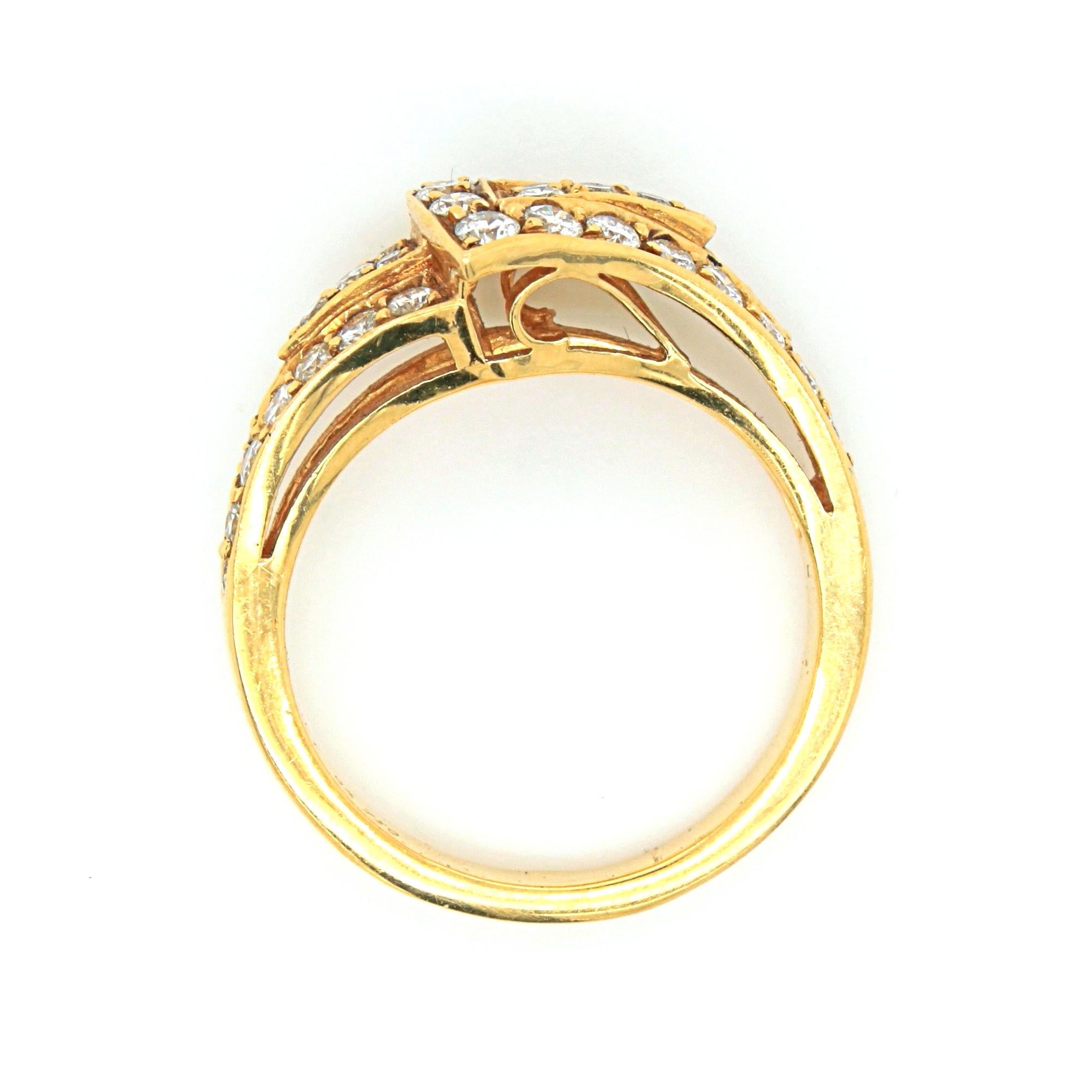 Geometric Diamond Ring in 18k Yellow Gold, by Chaumet, 20th Century 6