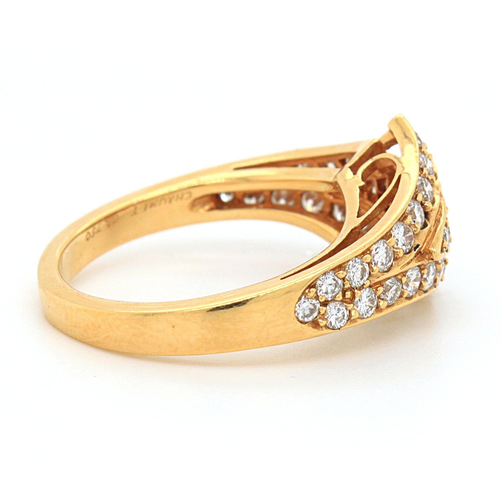 Geometric Diamond Ring in 18k Yellow Gold, by Chaumet, 20th Century 3