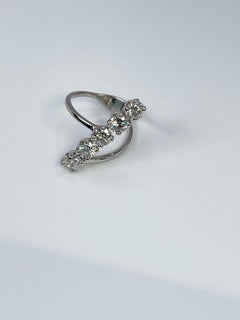 Geometric Diamond Ring Platinum Diamond Ring Art Diamond Ring Rare Piece