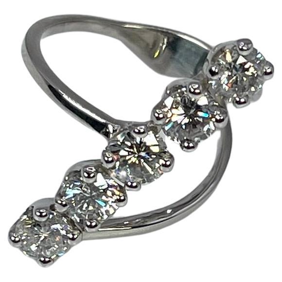 Geometric Diamond Ring Platinum Diamond Ring Art Diamond Ring Rare Piece For Sale