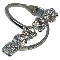 Geometric Diamond Ring Platinum Diamond Ring Art Diamond Ring Rare Piece